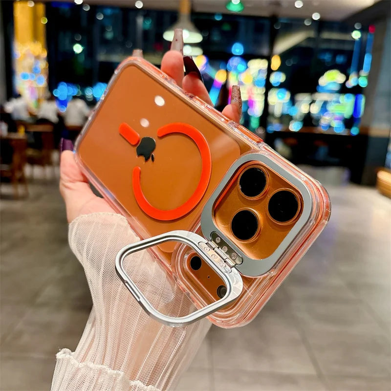 Metal bracket phone case