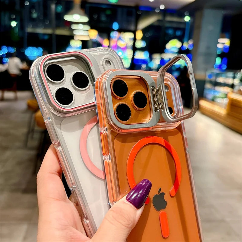 Metal bracket phone case