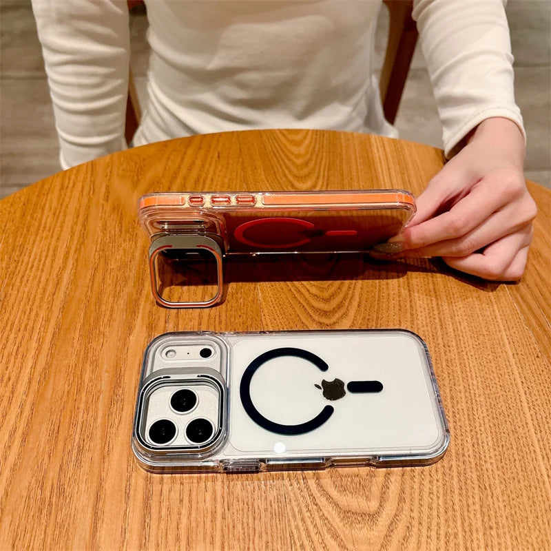 Metal bracket phone case