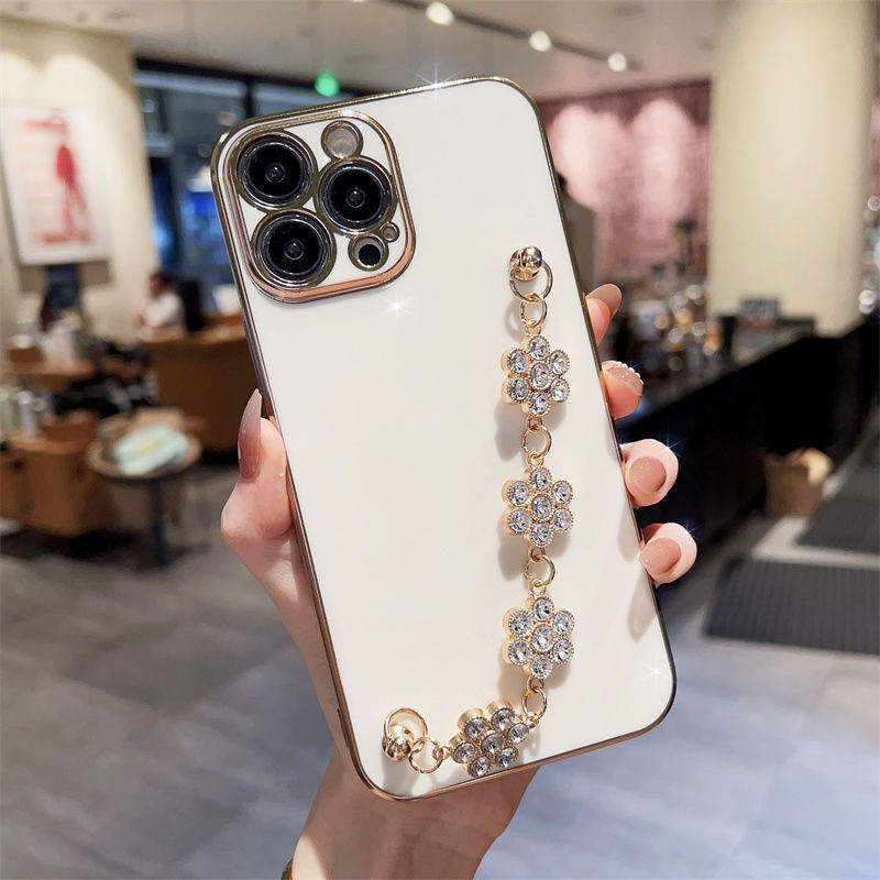 Rhinestone bracelet for Apple phone case