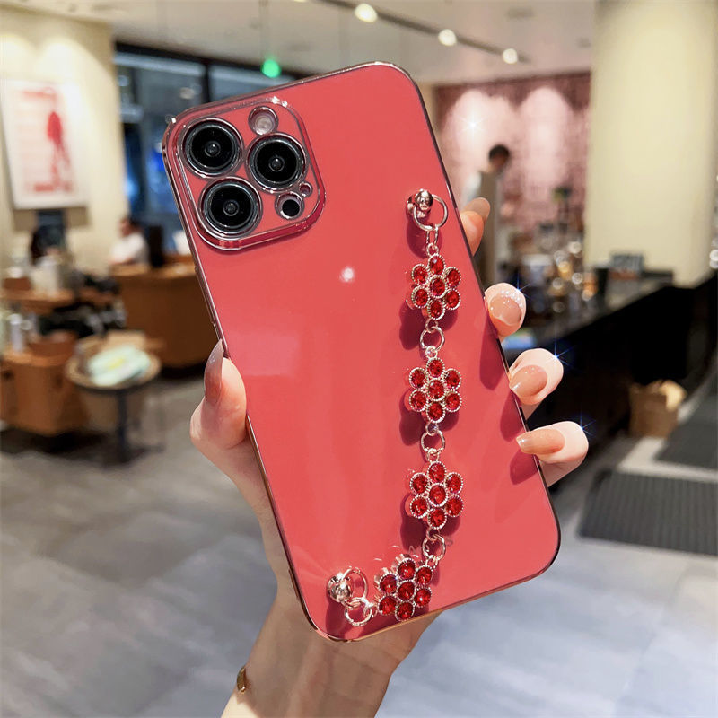 Rhinestone bracelet for Apple phone case