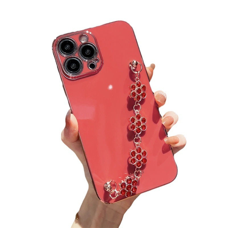 Rhinestone bracelet for Apple phone case